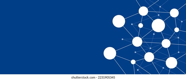 Network structure connect dots and lines background template. Tech linked global digital database graphic vector.