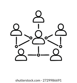 Network structure and team collaboration diagram