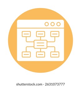 Network structure Vector icon which can easily modify or edit 
