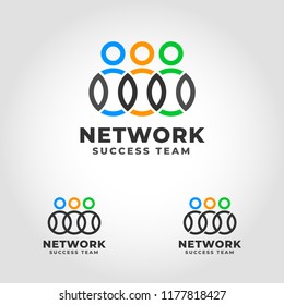 Network is a Successful Team Work Logo 