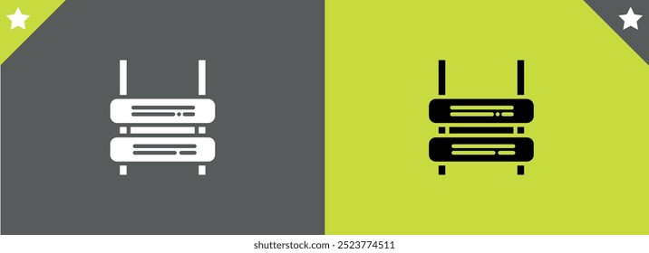 Ícone de switch de rede Contorno de conjunto de vetor plano