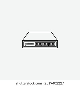 Network switch icon isolated on white background