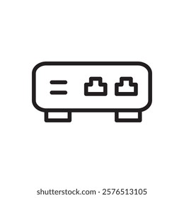 Network switch icon Outline vector for web ui