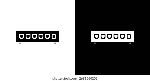 Símbolo de icono de interruptor de red para Plantillas, Diseños web e infografías