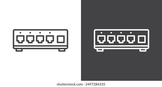 Network switch icon vector logo set collection for web app ui
