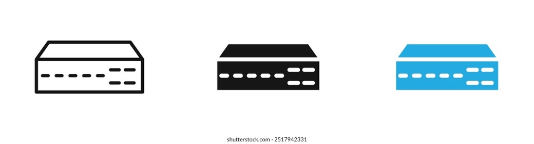 Ilustração de conjunto de vetores de ícone de switch de rede