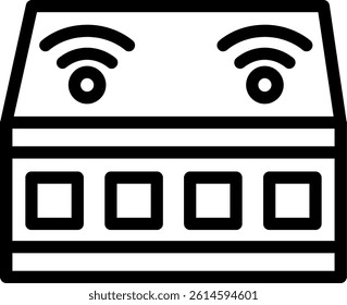 Network Switch Line Vector Icon Design