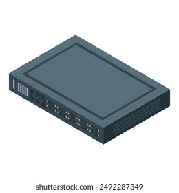 Network switch routing internet traffic on light background