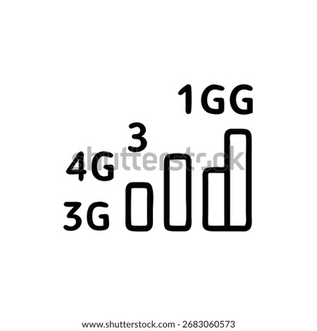 network system icon, system of comunication, speed