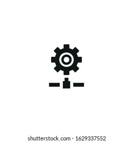 network system setting vector icon on white background