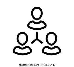 network team relationship single isolated icon with outline style