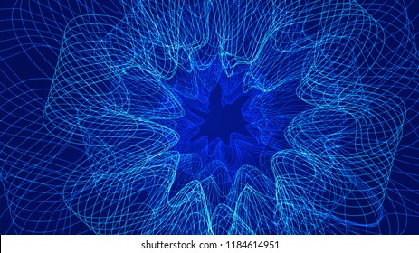 The network technical sense abstract background composed of the waveform curve