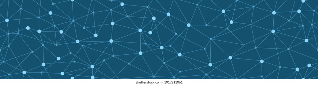 Network Technolgy Background. Social Media Concept. Seamless Pattern With Connected Dots. Vector Illustration.