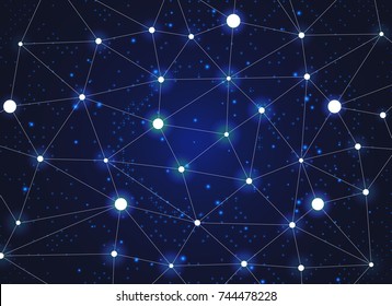 network technology background, abstract technology concept background, vector illustration.
