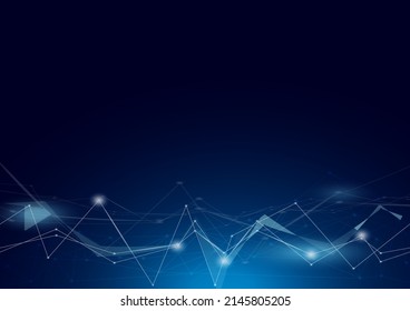 Network technology background. Futuristic binary connection digital innovation vector illustration. Copy space.