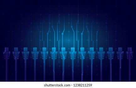 Network technology background.LAN internet connection