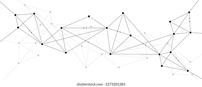 Network technology connect lines and dots polygonal background template.
