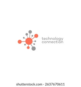 Network Technology Connection Abstract Graphic Design, Digital Nodes
