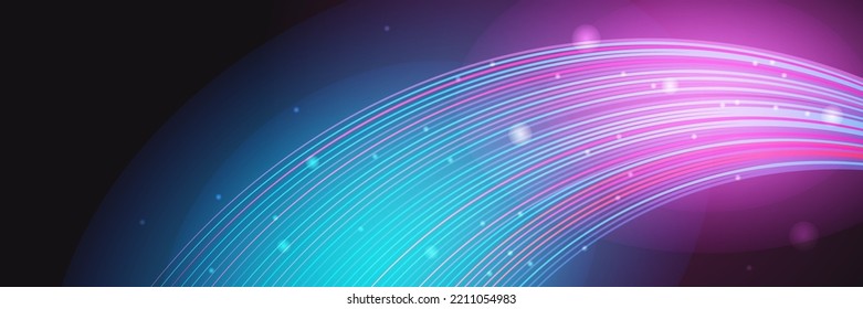 Digitaler, dunkelblauer Design-Banner der Netzwerktechnologie
