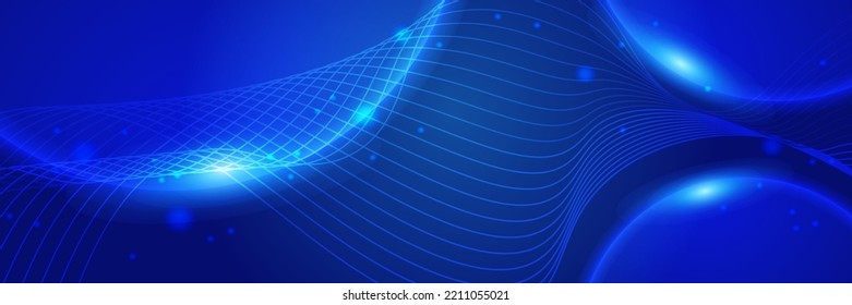 Network technology digital dark blue colorful design banner
