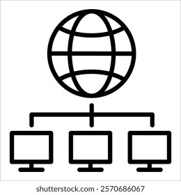 Network Technology Icon Element For Design