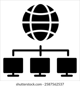 Network Technology Icon Element For Design