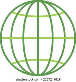 Network technology icon with green duotone style. Computing, diagram, download, file, folder, graph, laptop . Vector illustration