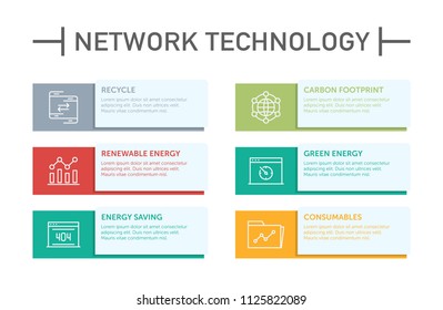 Network Technology Infographic Icons