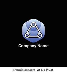 Network technology logo design template.