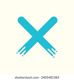 Network Technology and Science Logo Letter x