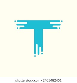 Network Technology and Science Logo Letter T