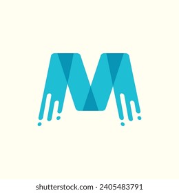 Network Technology and Science Logo Letter M