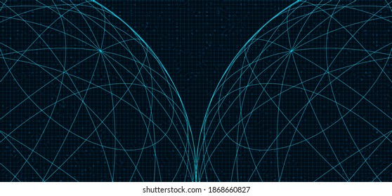 Network Technology Security,protection and connection Concept background design.vector illustration.