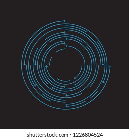Network template. Digital background with connections circle.Abstract network connection. icon logo design. Vector Illustration