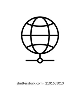 Icono de línea delgada de red. Ilustración vectorial moderna.