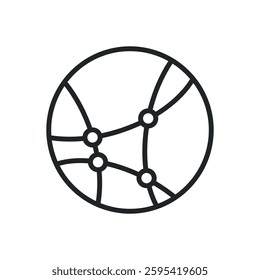 Network thin line icons. Perfect pixel on transparent background