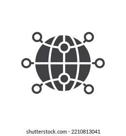 network thin line icons. Vector illustration isolated on white. Editable stroke.