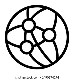 network thin line vector icon