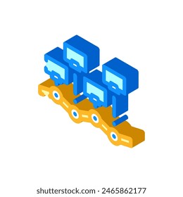network topology analyst isometric icon vector. network topology analyst sign. isolated symbol illustration
