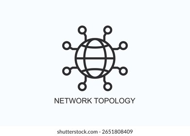 Ilustração De Vetor Isolado De Logotipo Ou Ícone De Topologia De Rede