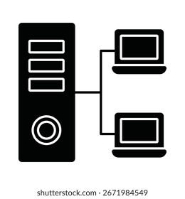 Icono de Vector de topología de red que puede modificarse o editarse fácilmente

