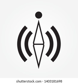 network tower icon. Communication tower vector icons set.