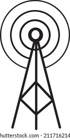 ilustración de icono de torre de red en fondo blanco. eps