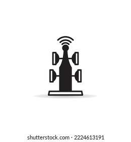 icono de torre de red en fondo blanco