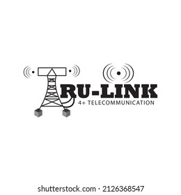 Network Tower Vector Logo Design.