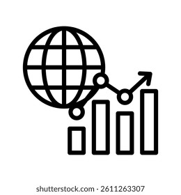 Network Traffic Line Vector Illustration On White Background.