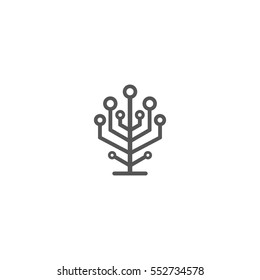 Network tree icon isolated on a white backgorund.