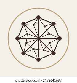 Network trendy useful icon abstract vector colorful art illustration background design