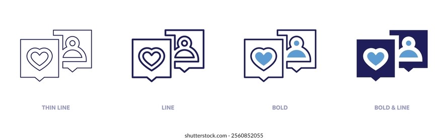 Network tutorial icon in 4 different styles. Thin Line, Line, Bold, and Bold Line. Duotone style. Editable stroke.