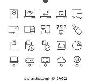 Network UI Pixel Perfect Well-crafted Vector Thin Line Icons 48x48 Ready for 24x24 Grid with Editable Stroke. Part 3-5